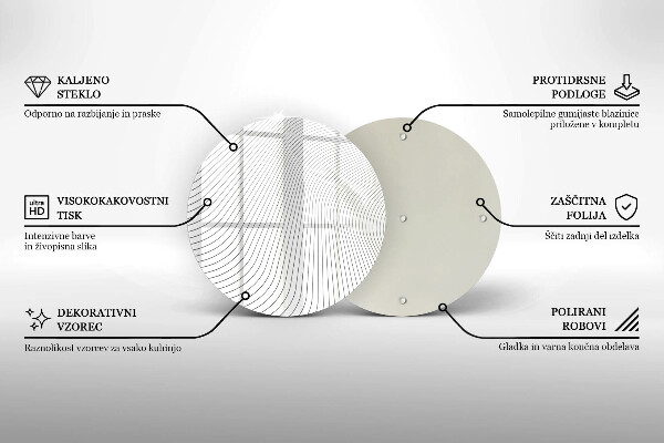 De vidrio templado Patrón de líneas modernas
