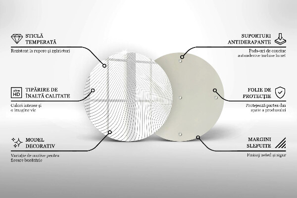 De vidrio templado Patrón de líneas modernas