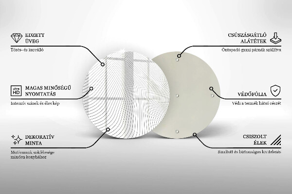 De vidrio templado Patrón de líneas modernas