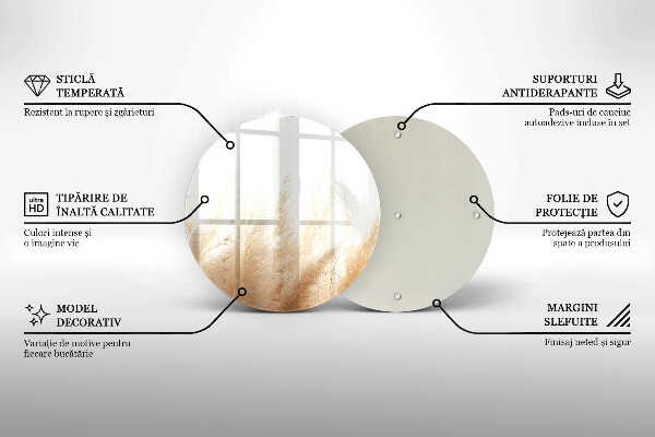 De vidrio templado Hierba de la pampa