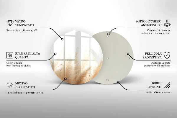 De vidrio templado Hierba de la pampa