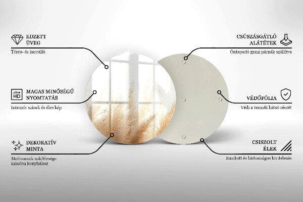 De vidrio templado Hierba de la pampa