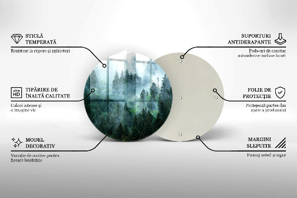 De vidrio templado Bosque en la niebla