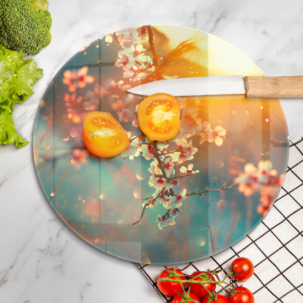 De vidrio templado La manzana florece al sol