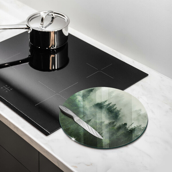 De vidrio templado Paisaje de bosque brumoso