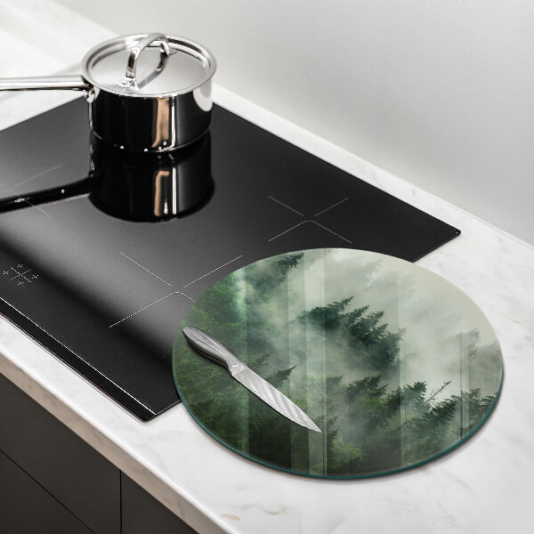 De vidrio templado Paisaje de bosque brumoso