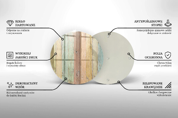 De vidrio templado Tableros vintage coloridos