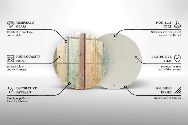 De vidrio templado Tableros vintage coloridos