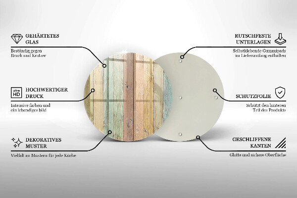 De vidrio templado Tableros vintage coloridos