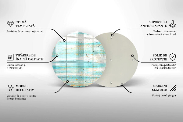 De vidrio templado Tableros de madera antiguos