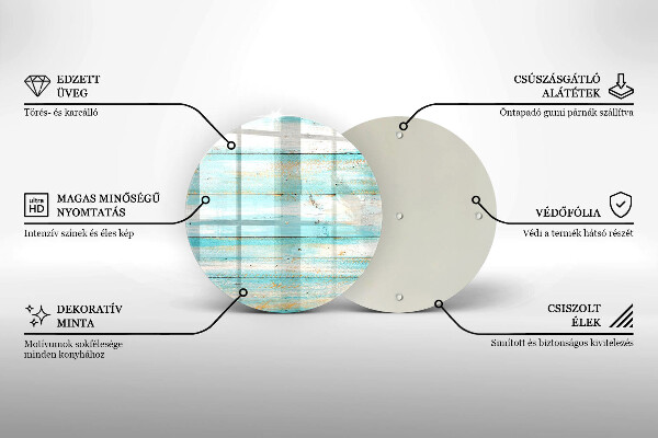 De vidrio templado Tableros de madera antiguos