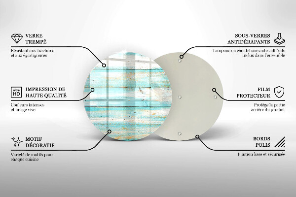 De vidrio templado Tableros de madera antiguos