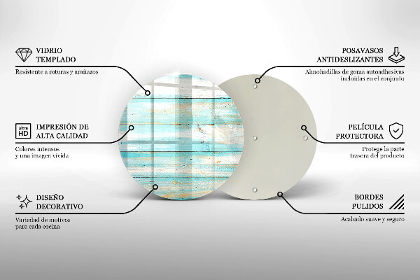 De vidrio templado Tableros de madera antiguos