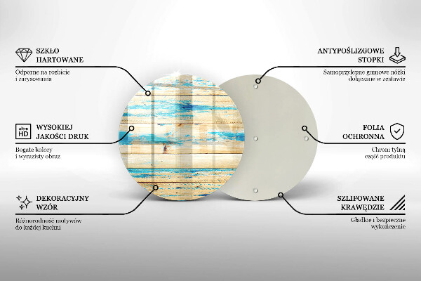 De vidrio templado Tableros de madera retro