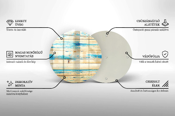 De vidrio templado Tableros de madera retro
