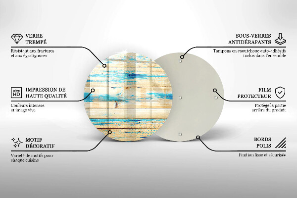 De vidrio templado Tableros de madera retro