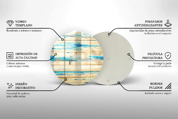 De vidrio templado Tableros de madera retro