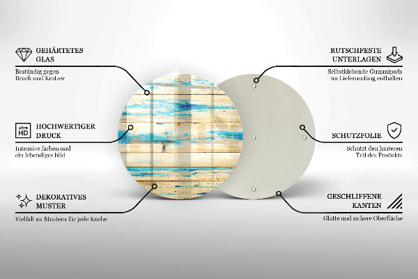 De vidrio templado Tableros de madera retro