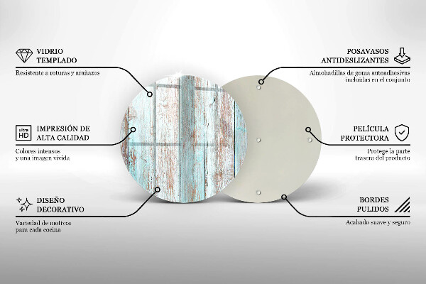 De vidrio templado Viejos tableros vintage