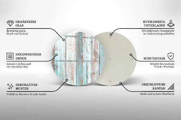 De vidrio templado Viejos tableros vintage