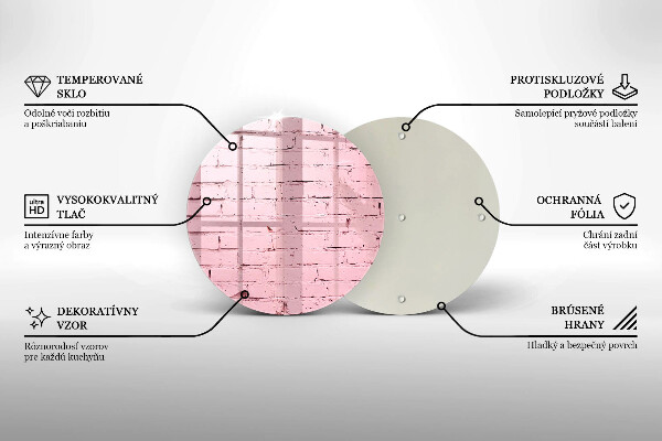 De vidrio templado Pared de ladrillos de colores pastel