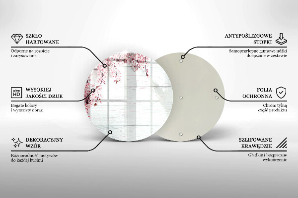 De vidrio templado Flores en las tablas