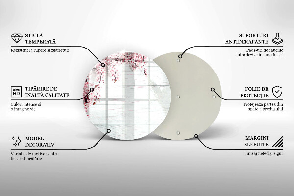 De vidrio templado Flores en las tablas