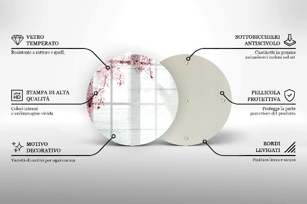 De vidrio templado Flores en las tablas