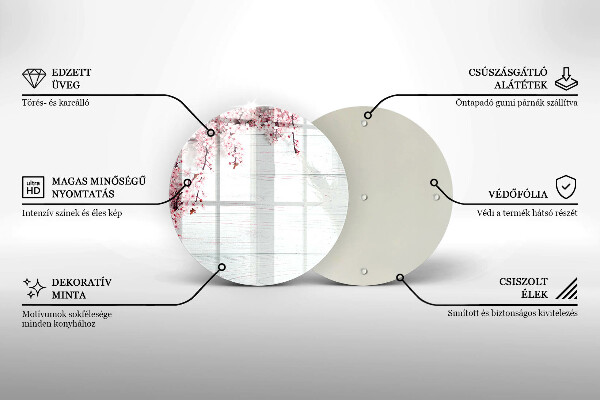 De vidrio templado Flores en las tablas