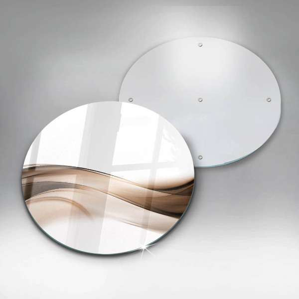 De vidrio templado Líneas marrones abstractas