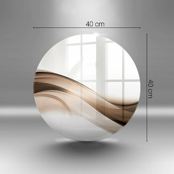 De vidrio templado Líneas marrones abstractas