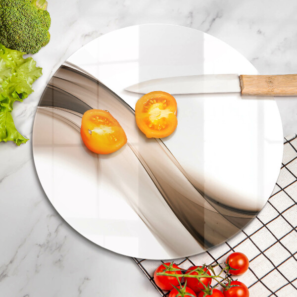 De vidrio templado Líneas marrones abstractas