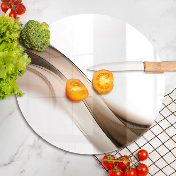 De vidrio templado Líneas marrones abstractas