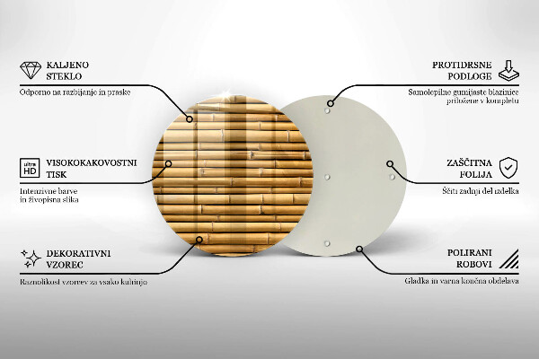 De vidrio templado Naturaleza boho bambú