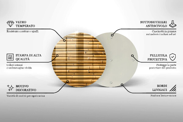 De vidrio templado Naturaleza boho bambú