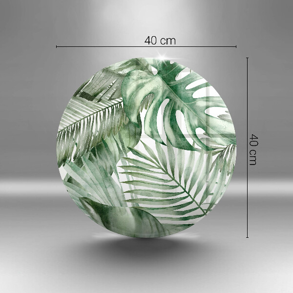 De vidrio templado Hojas pintadas