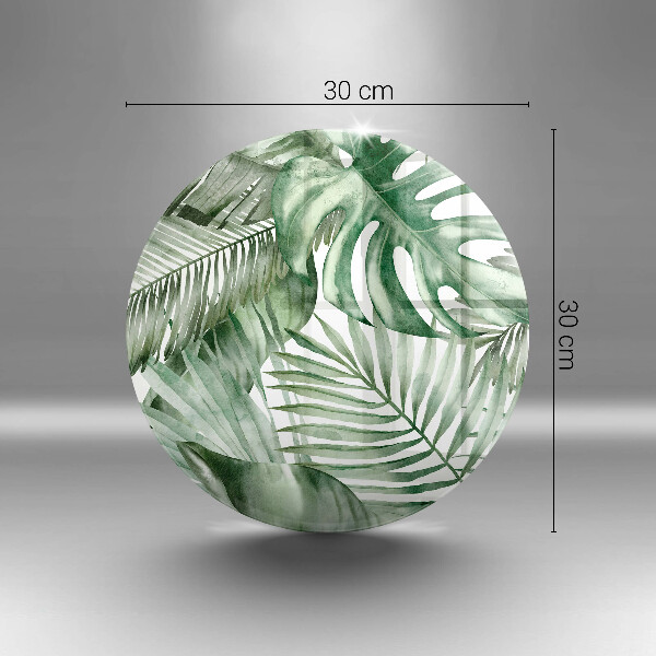 De vidrio templado Hojas pintadas