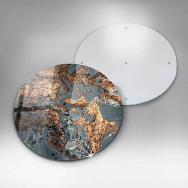 De vidrio templado Roca decorativa con oro