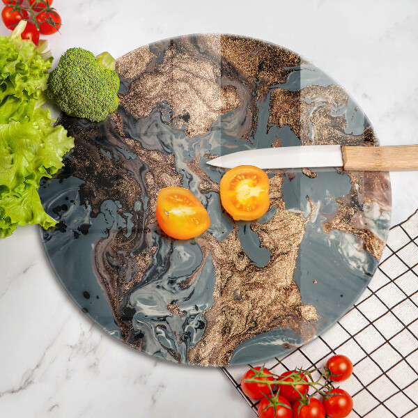 De vidrio templado Roca decorativa con oro