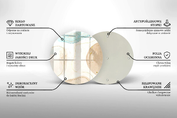 De vidrio templado Manchas boho y oro