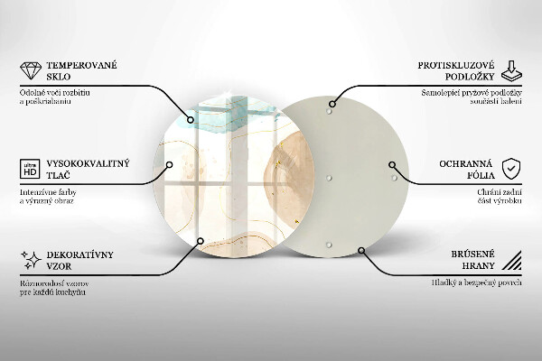 De vidrio templado Manchas boho y oro