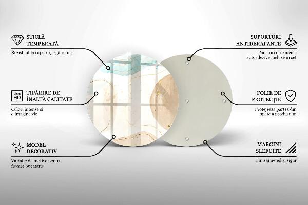 De vidrio templado Manchas boho y oro