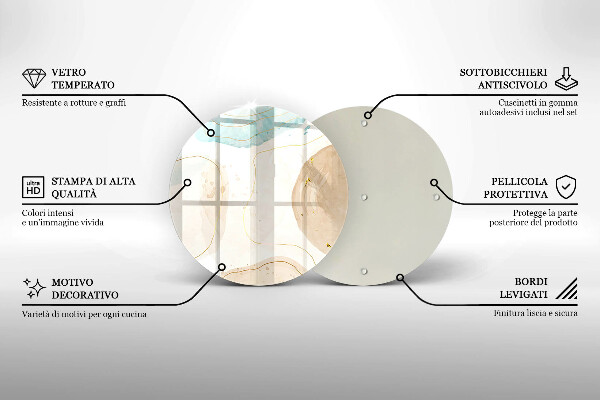 De vidrio templado Manchas boho y oro