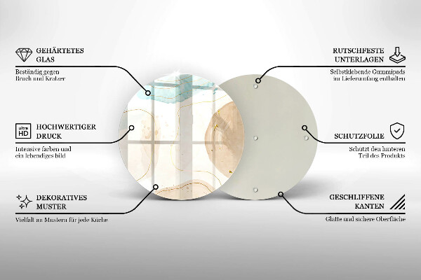 De vidrio templado Manchas boho y oro
