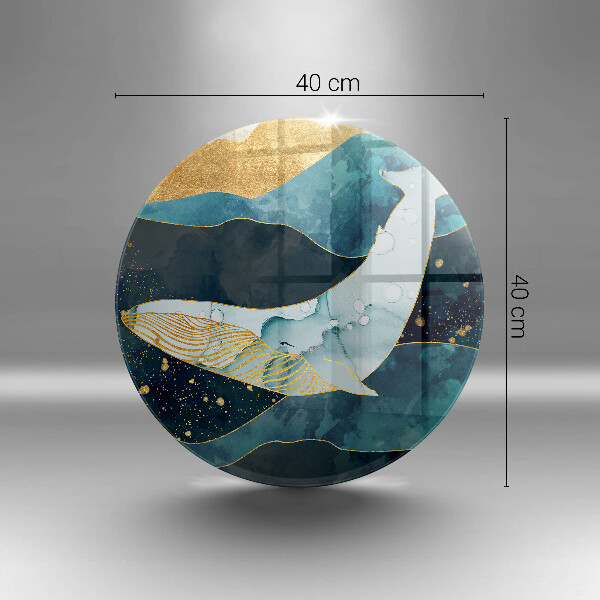 De vidrio templado Abstracción de ballenas