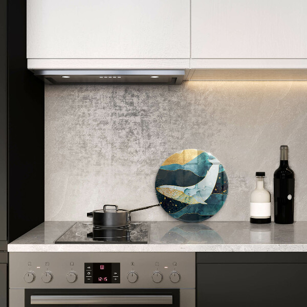 De vidrio templado Abstracción de ballenas