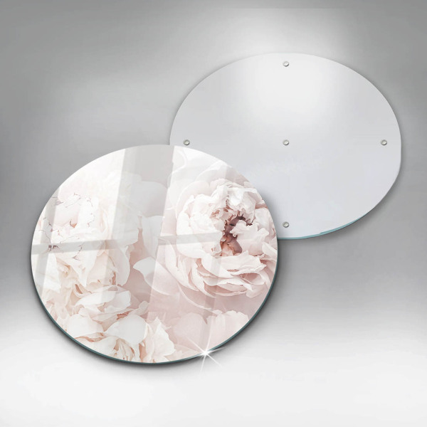 De vidrio templado Peonías pastel