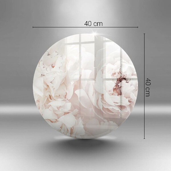 De vidrio templado Peonías pastel