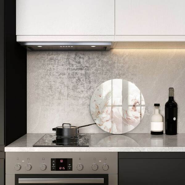 De vidrio templado Peonías pastel