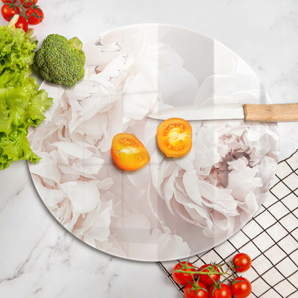 De vidrio templado Peonías pastel